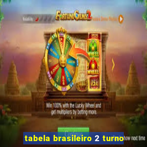 tabela brasileiro 2 turno